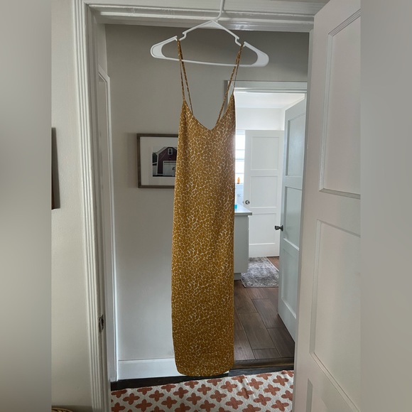 Mustard Yellow Slip Dress - Adjustable Straps - Picture 2 of 3
